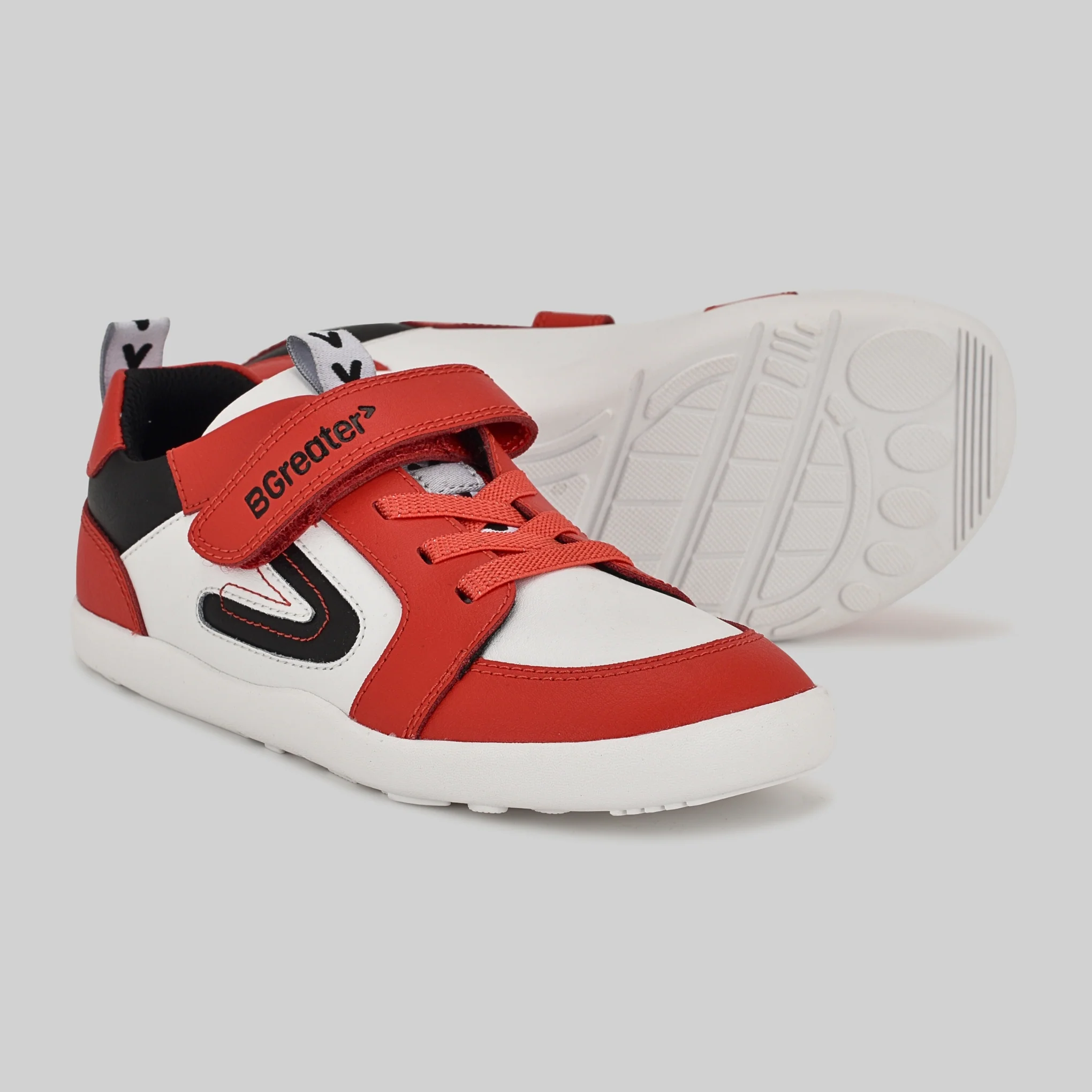 All Leather Lev - Red White - Image 12